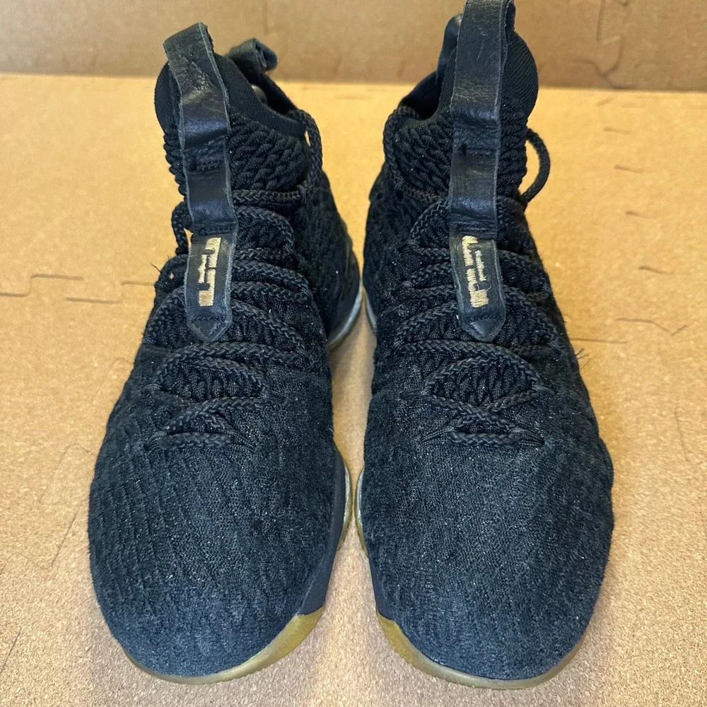 Nike LeBron 15‎ Black Gum Youth Basketball Shoes 922811-006 Kids 5.5Y